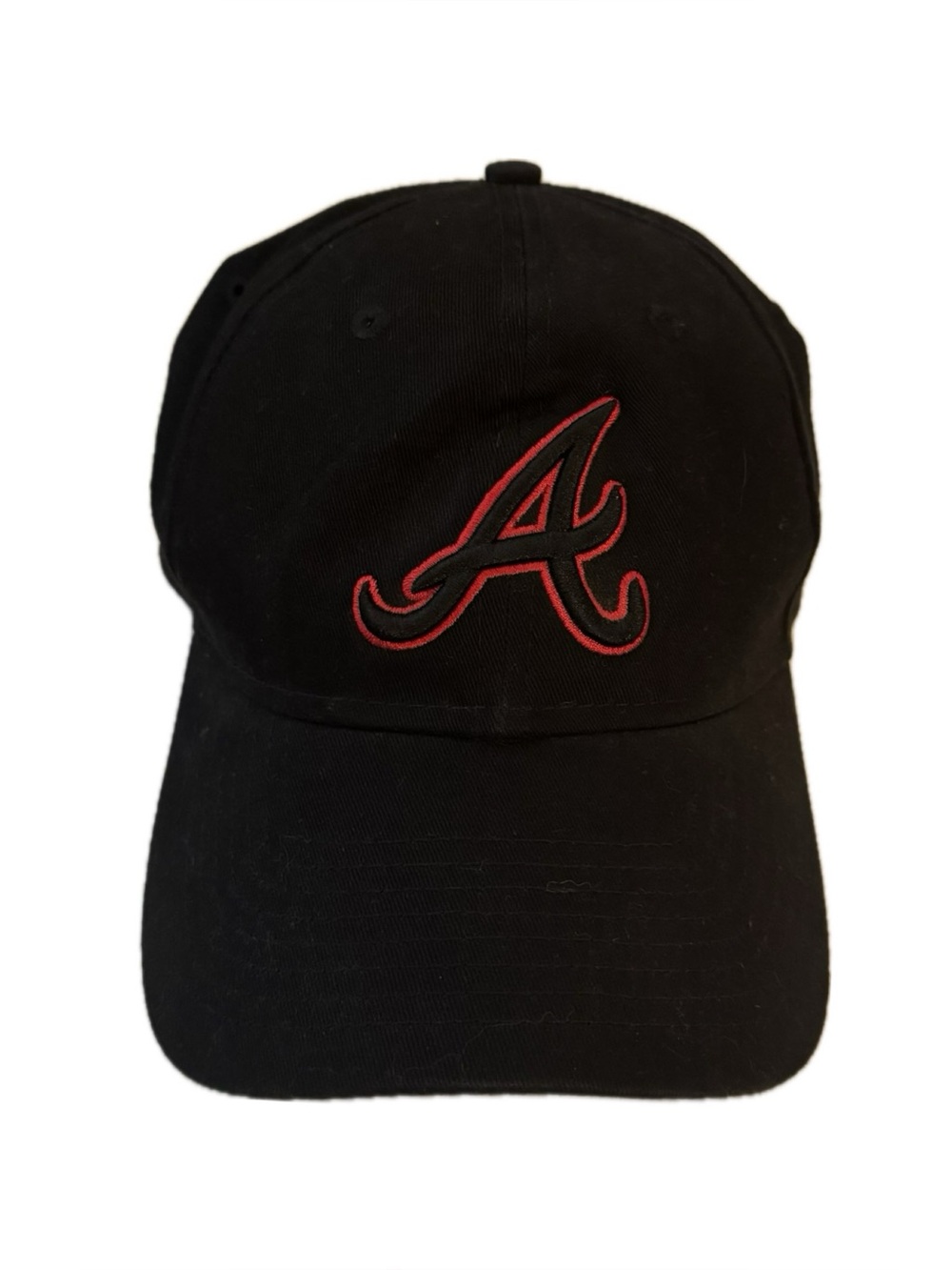 New Era Atlanta Braves MLB League 9Forty Adjustable Baseball Cap - Black + Red A